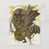 Batman  Grunge Portret Briefkaart (Voorkant)