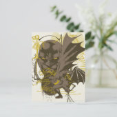 Batman Grunge Portret Briefkaart (Staand voorkant)