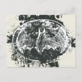 Batman Grunge Splatter Sketch Briefkaart (Voorkant)
