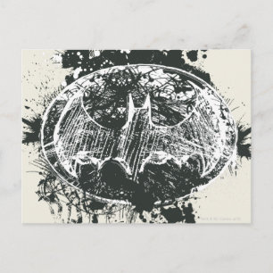 Batman Grunge Splatter Sketch Briefkaart