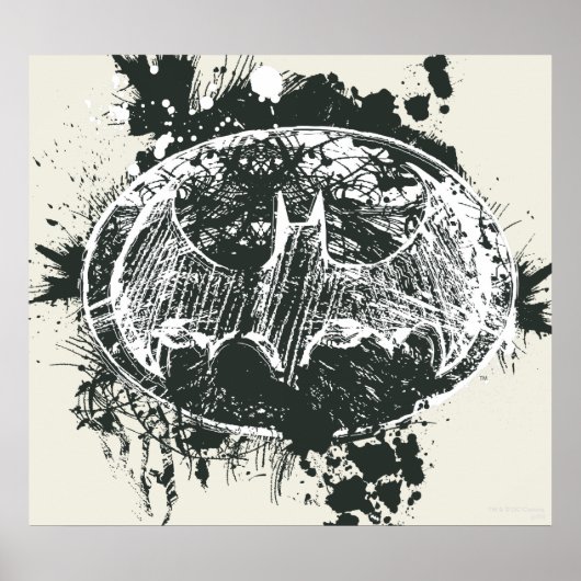 Batman Grunge Splatter Sketch Poster (Voorkant)