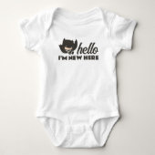 Batman | Hallo, ik ben Nieuw hier - Nieuwe baby Romper (Voorkant)