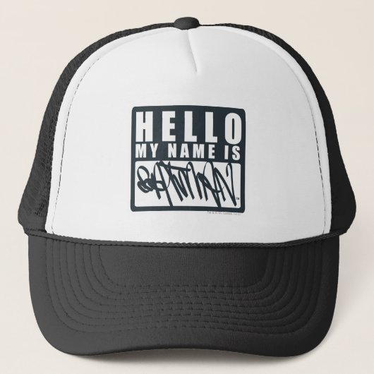 Batman | Hallo Mijn naam is Batman Logo Trucker Pet (Voorkant)