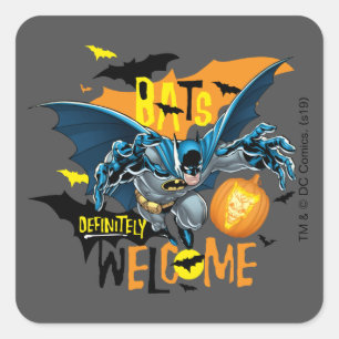 Batman   Halloween geïnspireerd Logo Vierkante Sticker