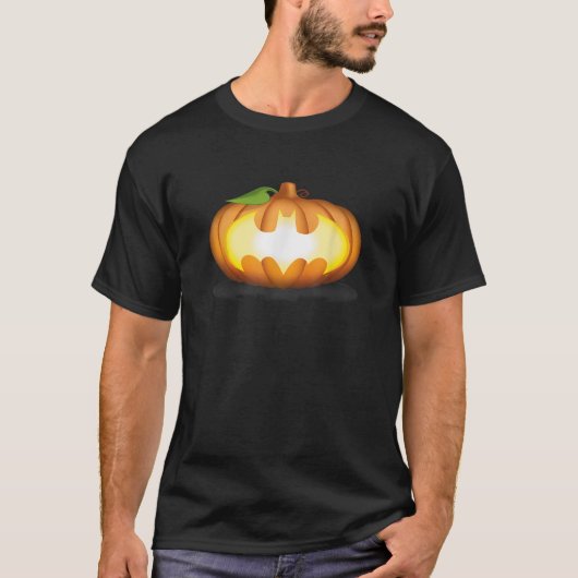Batman Halloween Pumpkin Logo T-shirt (Voorkant)