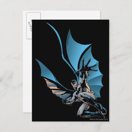 Batman hand in voorgrond briefkaart (Voorkant / Achterkant)