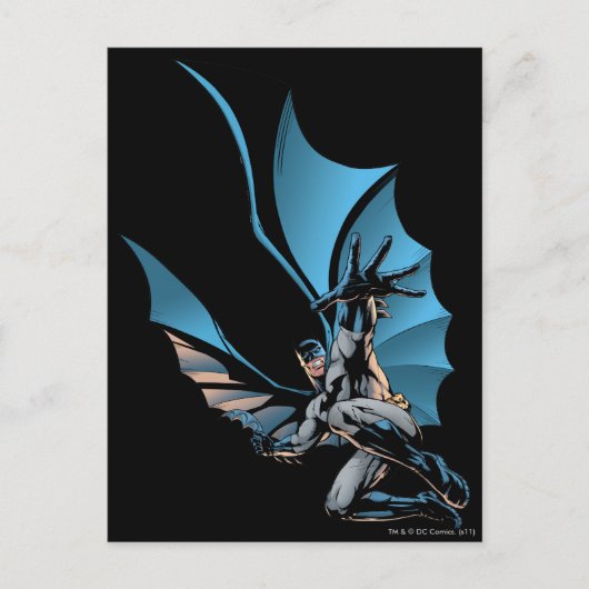 Batman hand in voorgrond briefkaart (Voorkant)