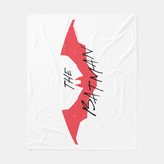 Batman Handwritten Bat Logo Fleece Deken (Voorkant)