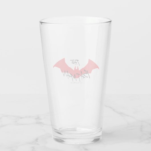 Batman Handwritten Bat Logo Glas (Achterkant)