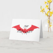 Batman Handwritten Bat Logo Kaart (Gele Bloem)