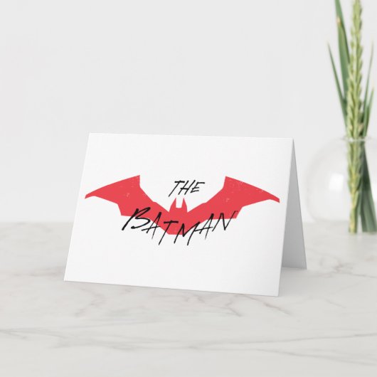 Batman Handwritten Bat Logo Kaart (Voorkant)