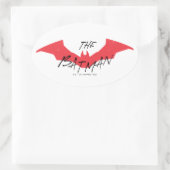 Batman Handwritten Bat Logo Ovale Sticker (Tas)