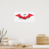 Batman Handwritten Bat Logo Poster (Keuken)