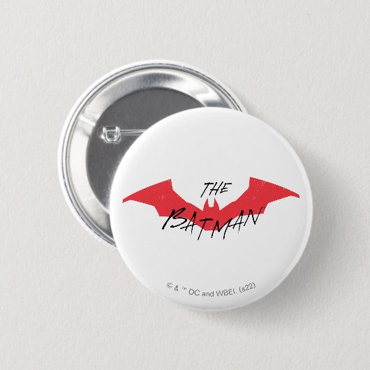 Batman Handwritten Bat Logo Ronde Button 5,7 Cm (Voorkant /achterkant)