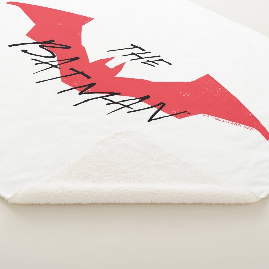 Batman Handwritten Bat Logo Sherpa Deken (3/4)