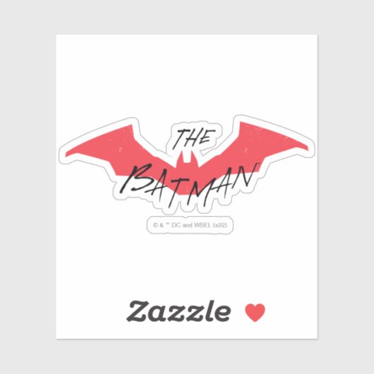 Batman Handwritten Bat Logo Sticker (Vel)