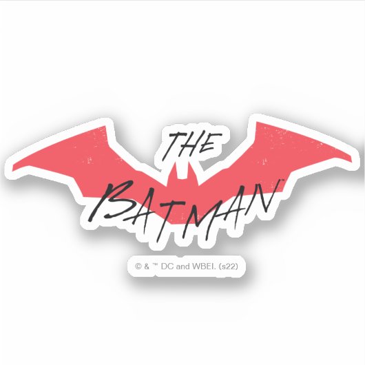 Batman Handwritten Bat Logo Sticker (Voorkant)