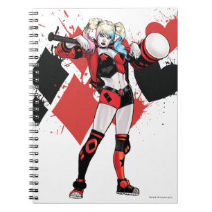 Batman   Harley Quinn Hearts & Diamonds Splatter Notitieboek