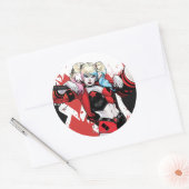 Batman | Harley Quinn Hearts & Diamonds Splatter Ronde Sticker (Envelop)