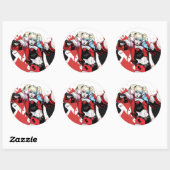 Batman | Harley Quinn Hearts & Diamonds Splatter Ronde Sticker (Vel)