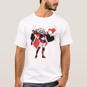 Batman Harley Quinn Hearts & Diamonds Splatter T-shirt