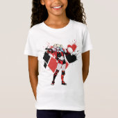 Batman | Harley Quinn Hearts & Diamonds Splatter T-shirt (Voorkant)