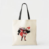 Batman | Harley Quinn Hearts & Diamonds Splatter Tote Bag (Voorkant)