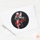 Batman | Harley Quinn "Hi Puddin" Ink Art Ronde Sticker (Envelop)