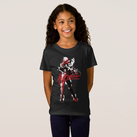 Batman | Harley Quinn "Hi Puddin" Ink Art T-shirt (Voorkant volledig)