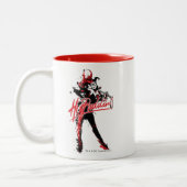 Batman | Harley Quinn "Hi Puddin" Ink Art Tweekleurige Koffiemok (Links)