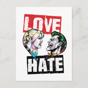 Batman   Harley Quinn & Joker Love/Hate Briefkaart