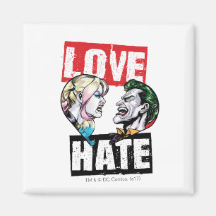 Batman   Harley Quinn & Joker Love/Hate Magneet