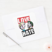 Batman | Harley Quinn & Joker Love/Hate Vierkante Sticker (Envelop)