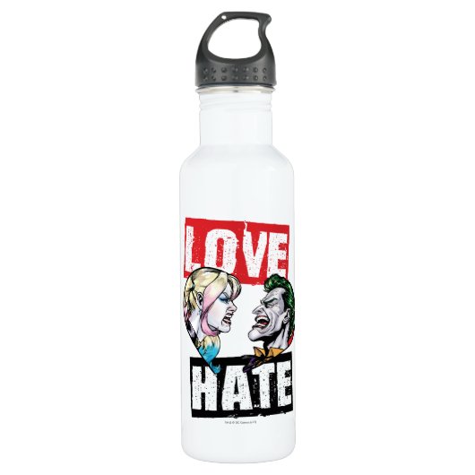 Batman | Harley Quinn & Joker Love/Hate Waterfles (Voorkant)