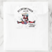 Batman | Harley Quinn "kom uit en speel Puddin" Vierkante Sticker (Tas)