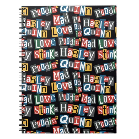 Batman | Harley Quinn Ransom Note Style Patroon Notitieboek (Voorkant)