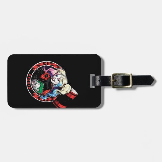 Batman | Harley Quinn Winking with Mallet Bagagelabel (Voorkant horizontaal)