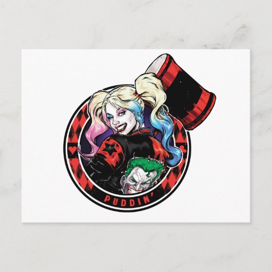 Batman | Harley Quinn Winking with Mallet Briefkaart (Voorkant)