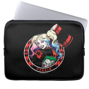 Batman Harley Quinn Winking with Mallet Laptop Sleeve