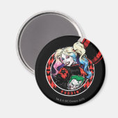 Batman | Harley Quinn Winking with Mallet Magneet (Voorkant / Achterkant)