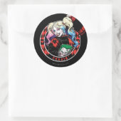 Batman | Harley Quinn Winking with Mallet Ronde Sticker (Tas)