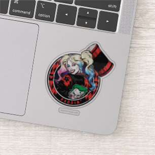 Batman Harley Quinn Winking with Mallet Sticker