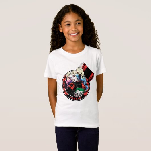 Batman | Harley Quinn Winking with Mallet T-shirt (Voorkant volledig)