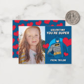 Batman Hart | Fijne Valentijnsdag Notitiekaartje (Voorkant / Achterkant in situ)