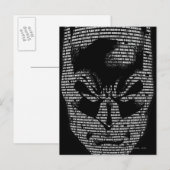 Batman Head Mantra Briefkaart (Voorkant / Achterkant)