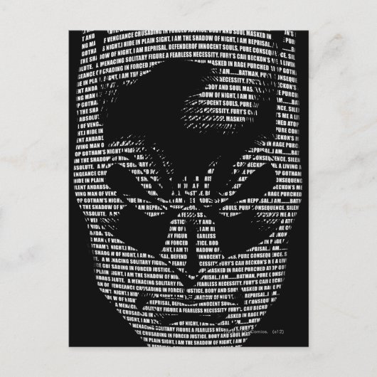 Batman Head Mantra Briefkaart (Voorkant)