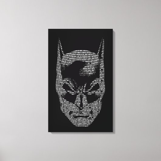 Batman Head Mantra Canvas Afdruk (Voorkant)