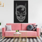 Batman Head Mantra Canvas Afdruk (Insitu (Woonkamer))