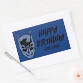 Batman Head Mantra PRETTIGE FEESTDAGEN | Rechthoekige Sticker (Envelop)