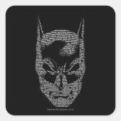 Batman Head Mantra Vierkante Sticker (Voorkant)